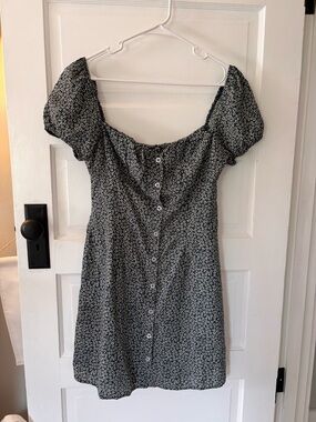 Nasty Gal Cottagecore Puff Sleeve Button Down Mini Dress